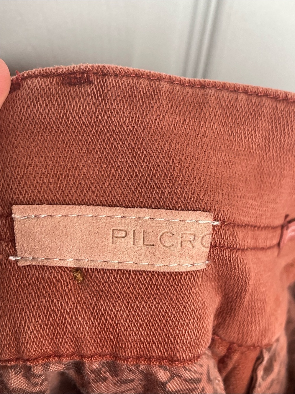 Pilcro High Rise Wide Leg Cargo Pant Boho Festival Academia Relaxed in Rust 26 - Picture 10 of 13